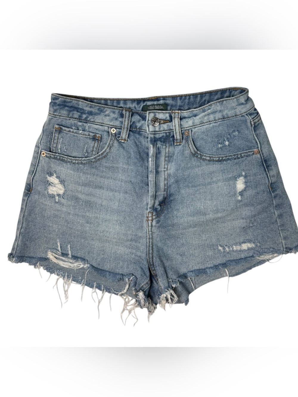 Wild Fable Super High Rise Distressed Denim Shorts Size 4